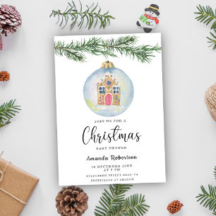 Convites Ramal de inverno com chá de fraldas de brinquedo