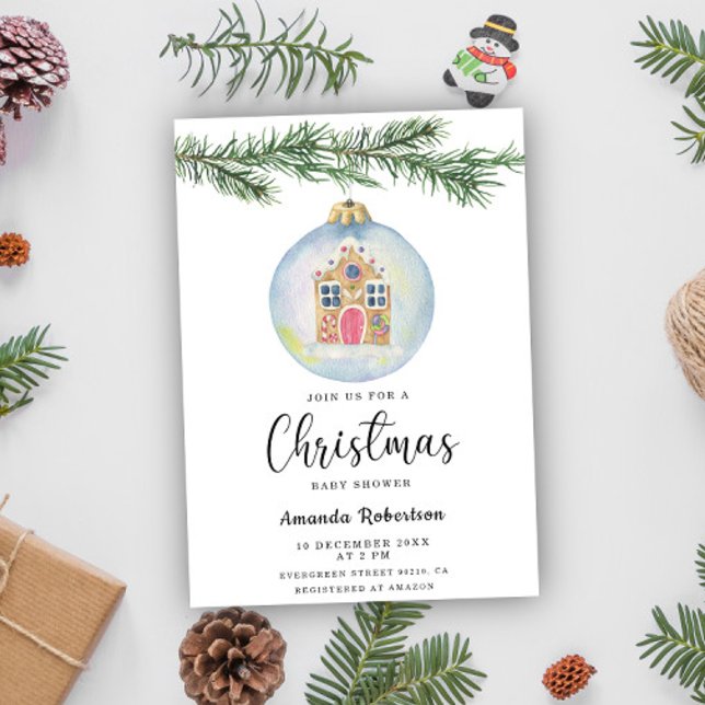 Convites Ramal de inverno com chá de fraldas de brinquedo (Criador carregado)