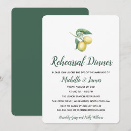 Convites Ramificação de Árvore Limão de Aquarela | Janto de