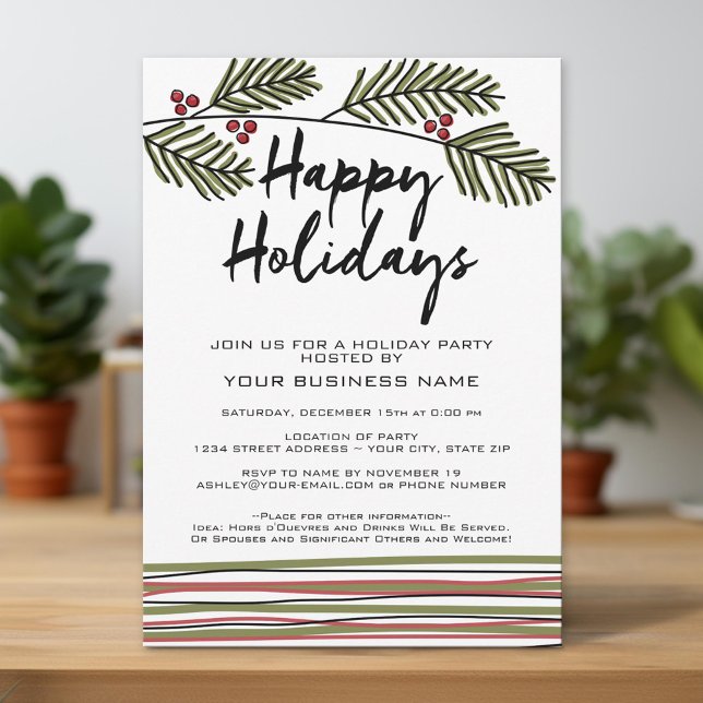 Convites Ramificações da árvore do pinheiro branco de festa (Unique Photo Card)