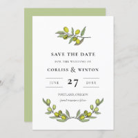 Ramo de Olividade Moderna Salvar data