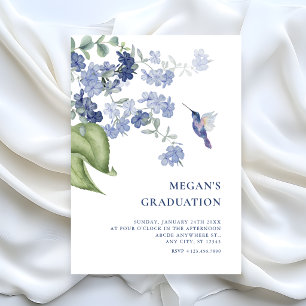 Convites Ramo floral minimalista de passarinho de formatura
