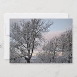 Convites Ramos cobertos de neve