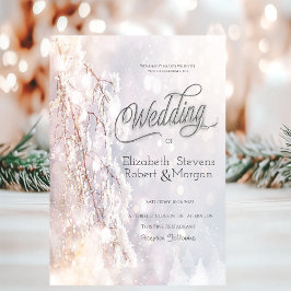 Convites Ramos de Casamento Winter Wonderland
