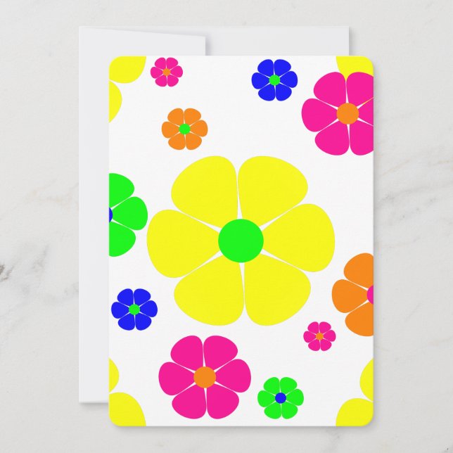 Convites ranhura floral do modelo vintage (Frente)