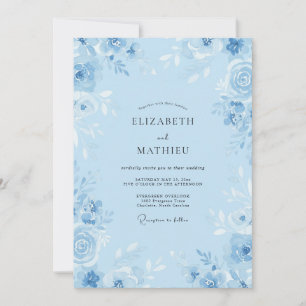 Convites Ranúnculo Cornflower Eucalipto Casamento no Céu