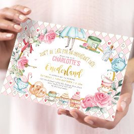 Convites Rapariga Alice no País das Maravilhas, primeiro an