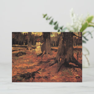 Convites Rapariga de Branco na Floresta por Vincent van Gog