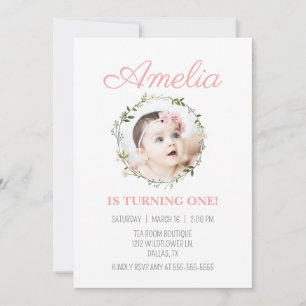 Convites Rapariga de Flores Rosa-Rosa-Dourada-Rosa-Dourada 