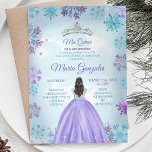Convites Rapariga de inverno Mis Quince, azul e roxa<br><div class="desc">Rapariga de inverno Mis Quince,  azul e roxa</div>