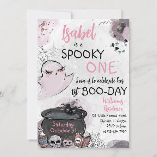 Convites Rapariga Estranho Um Aniversário De Halloween