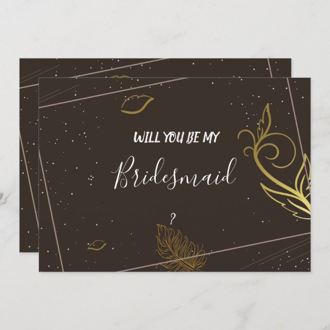 Convites Rapariga-marrom-russa e branca (Frente/Verso)