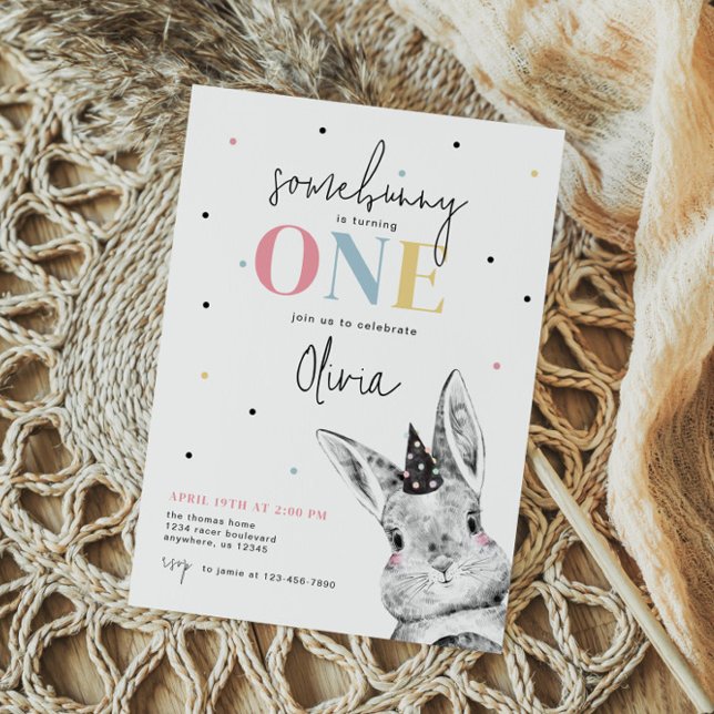 Convites Rapariga Primeira Festa de aniversário (Criador carregado)