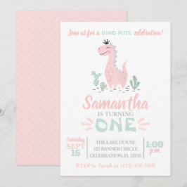 Convites Rapariga Primeiro Aniversário Chamada De Aquarela 