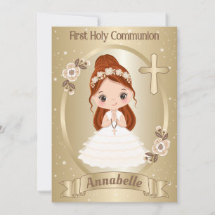 Convites Rapariga Ruiva Primeira Sagrada Convocação Comunit