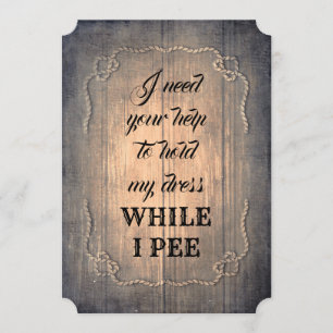 Convites Rapariga Rústica/Proposta Madrinha de casamento