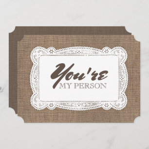 Convites Rapariga Rústica/Proposta Madrinha de casamento