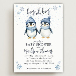 Convites rapaz, ó chá de fraldas de inverno