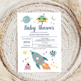 Convites Rapazes Chá de fraldas de foguete de Alienígena es