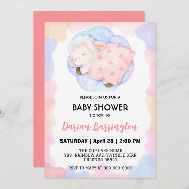 Convites Rapazes da festa do chá de fraldas de balões com e (Frente/Verso)