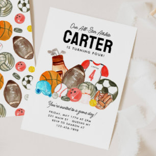 Convites Rapazes Modernos - Bolas Desportivas - Todos Anive