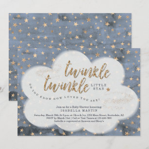 Convites Rapazes Twinkle Twinkle Little Star Chá de fraldas