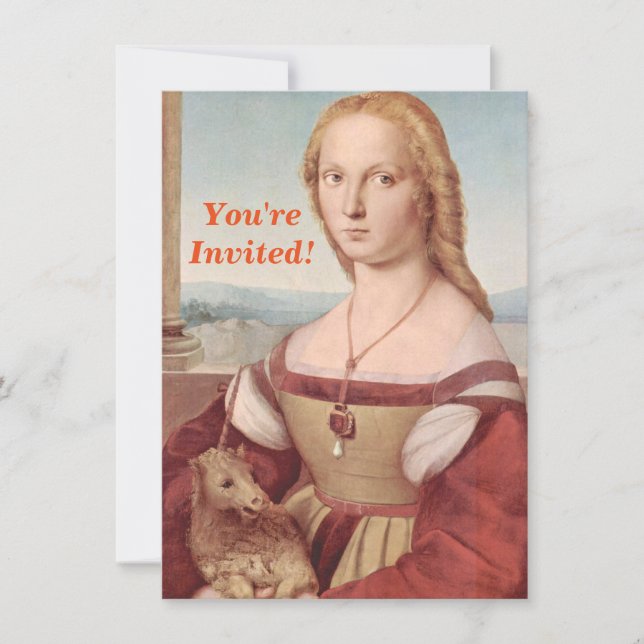 Convites Raphael Lady e Unicorn Classic (Frente)