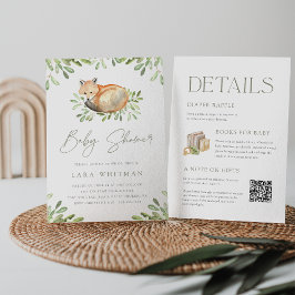 Convites Raposa-de-Mata-branca, tudo num Chá de fraldas