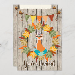 Convites Raposa Tribal e Fúria Cúbica Aniversário do Outono