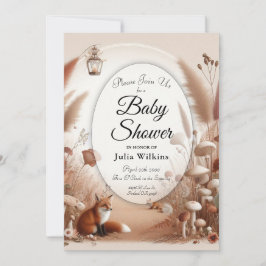 Convites Raposas de Florestas de Outono Encantadas