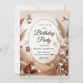 Convites Raposas de Florestas de Outono Encantadas