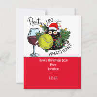 Raqueta tênis com Natal com vinho engraçado