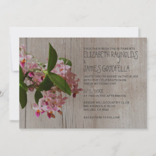 Convites Rásticos De Casamento De Orquídeas