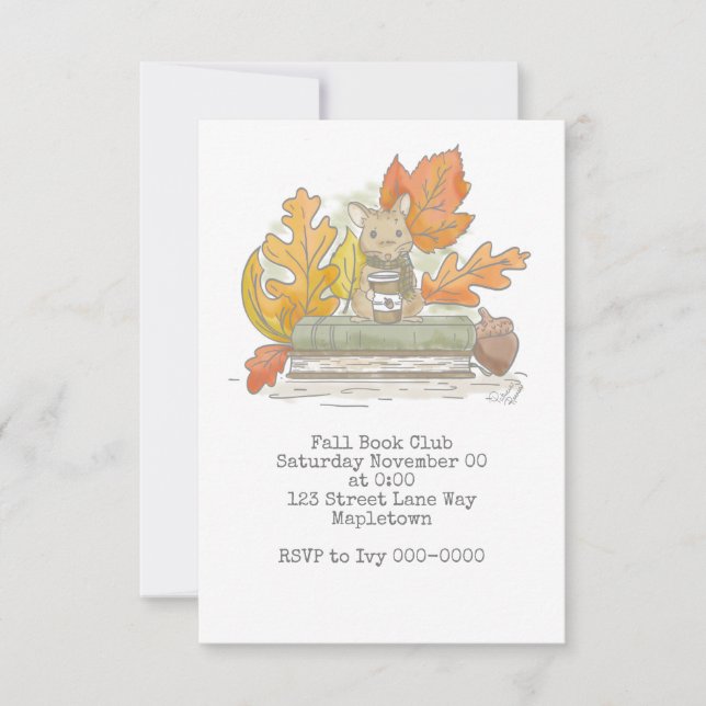 Convites Rato Bookie (Frente)