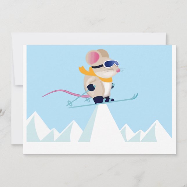 Convites Rato da patrulha do esqui nos cumes (Frente)