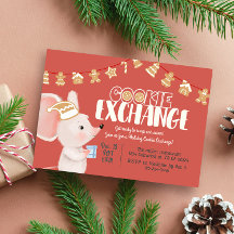 Rato fofo de troca de cookies de feriado