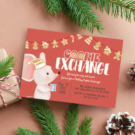 Convites Rato fofo de troca de cookies de feriado
