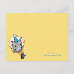 Convites Rato que veste o obrigado liso do chapéu do