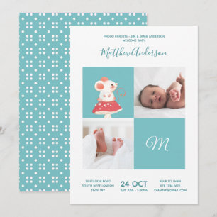 Convites Rato Rato • Monograma de alfabeto Churrasco de Beb