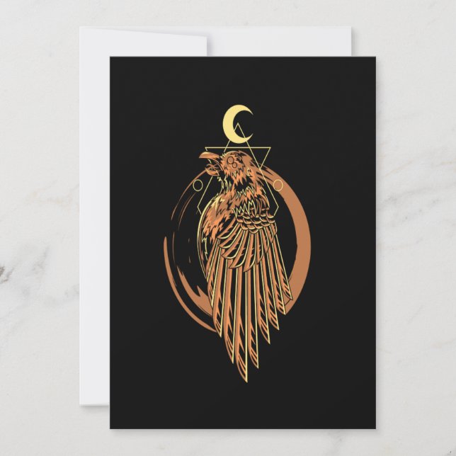 Convites Raven Viking Warrior Valhalla Norse Mythology Gift (Frente)