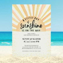Ray Da Sunshine Retro Summer Beach Chá de fraldas