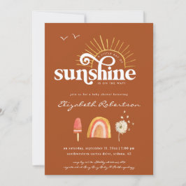Convites Ray of Sunshine | Chá de fraldas Boho