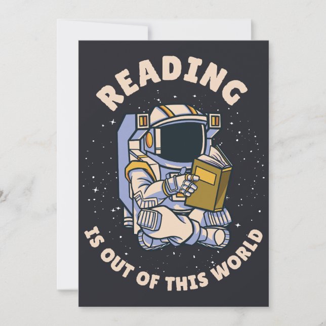 Convites Reading Is Out Of This World (Frente)