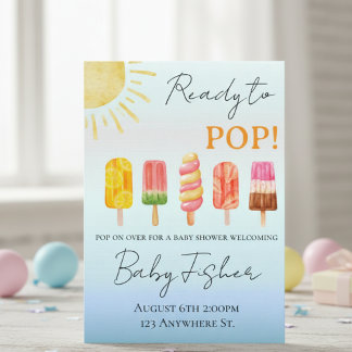 Convites Ready to POP: baby shower invitation