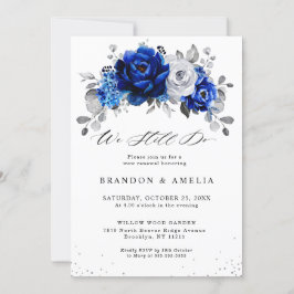 Convites Real Blue White Silver Metálico Ainda temos
