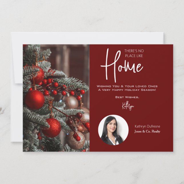 Convites Real Estate Holiday Greetings (Frente)