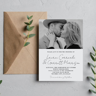 Convites Real Simplicidade 3 Moderno Legal Casamento de Fot