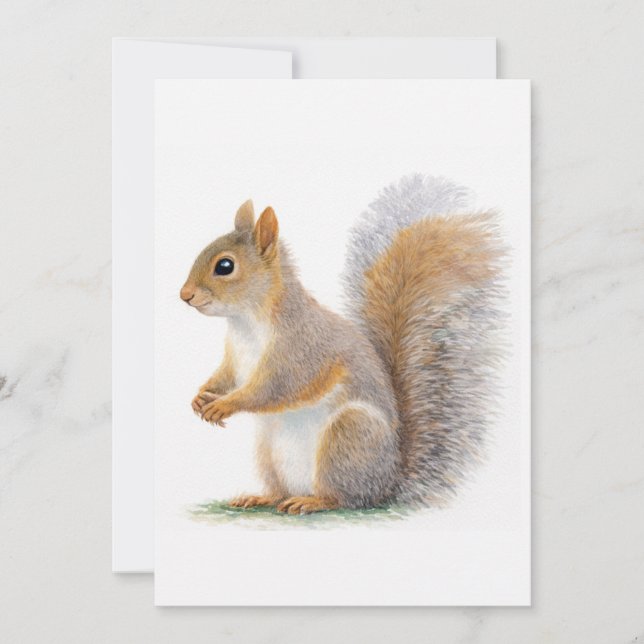 Convites Realistic Squirrel Portrait (Frente)