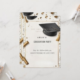 Convites Realização do eterno: Boné de formatura Elegante