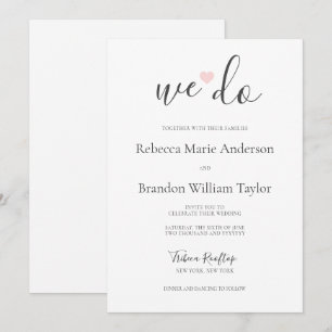 Convites Rebecca Simple Modern Fazemos Casamento Coração